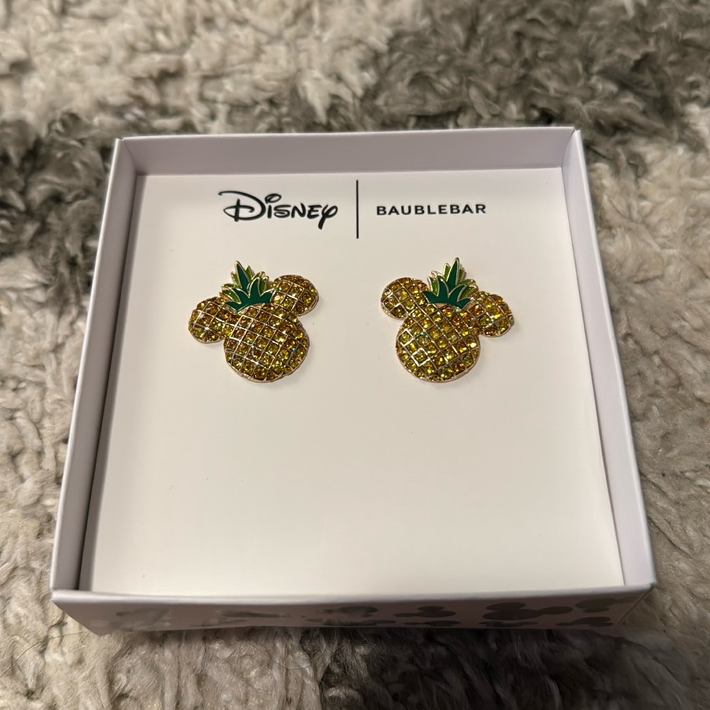 Disney x Baublebar Mickey Shaped Pineapple Earrings